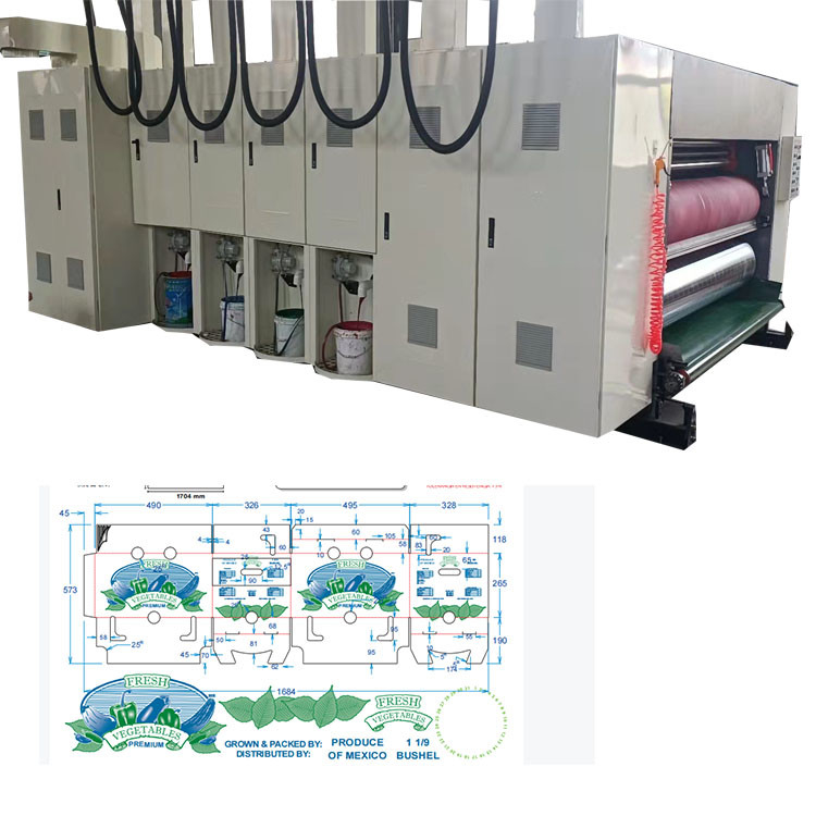 Computer Touch Screen 1-5color Printer Slotter Die Cutter Machine