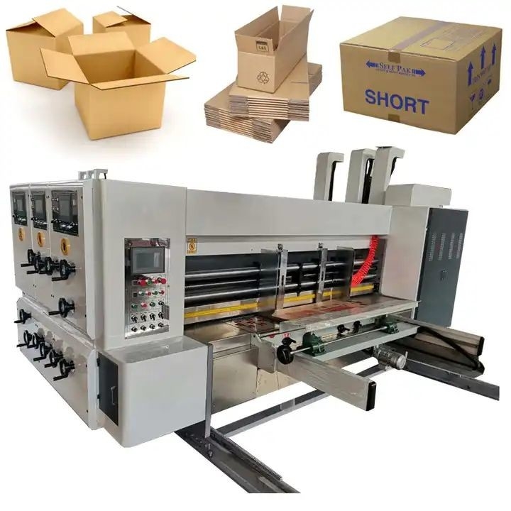 Full Automatic Cardboard Box Printer Machine High Frequency Quenching Gear
