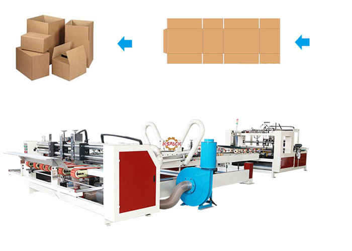 Auto Stacker Steel Frame Box Folder Gluer Machine Large Capacity
