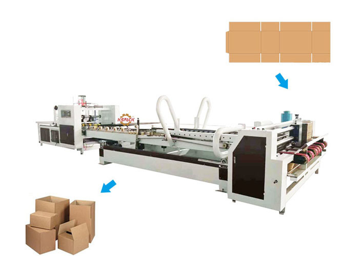 Auto Stacker Steel Frame Box Folder Gluer Machine Large Capacity
