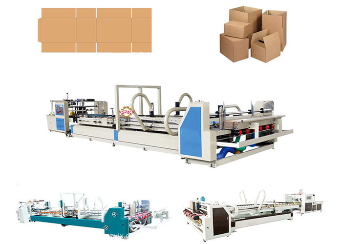 Auto Stacker Steel Frame Box Folder Gluer Machine Large Capacity