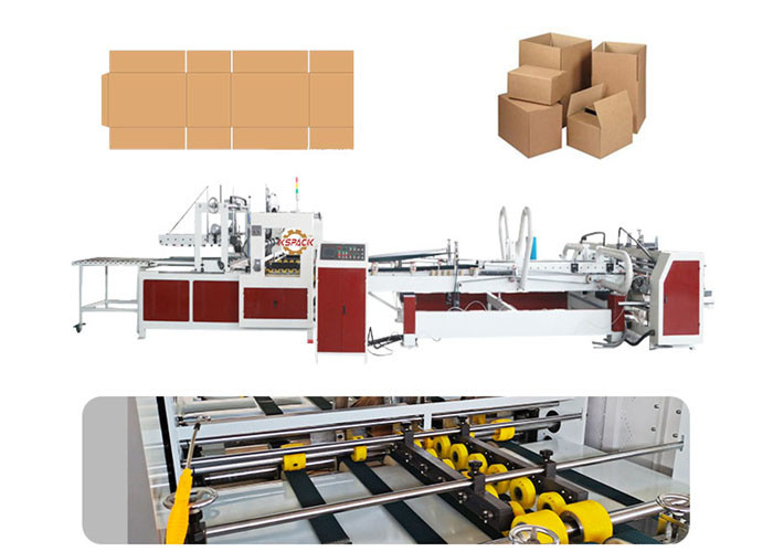 Auto Stacker Steel Frame Box Folder Gluer Machine Large Capacity