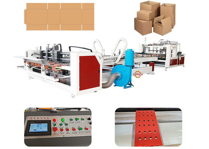 Robust Frame Automatic Folder Gluer Stitcher Machine For Carton Box