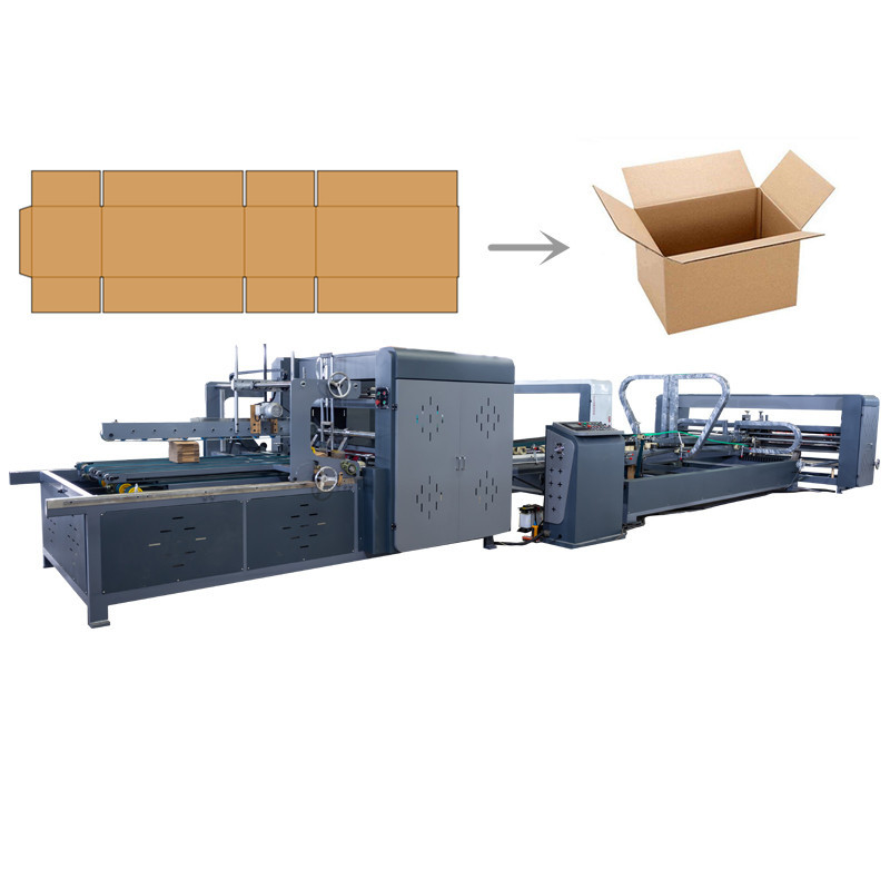 Robust Frame Automatic Folder Gluer Stitcher Machine For Carton Box