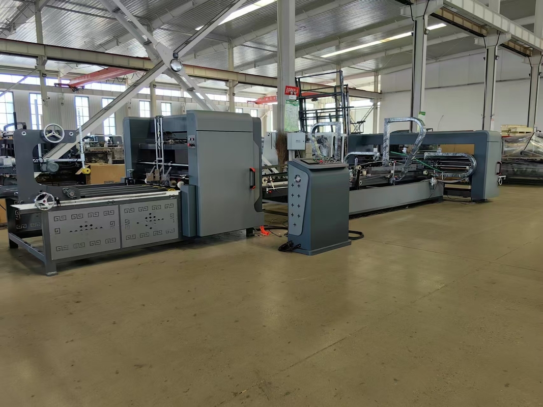 Cardboard Box Folder Gluer Machine With 12Kw 380v Voltage And Simens ABB Motor