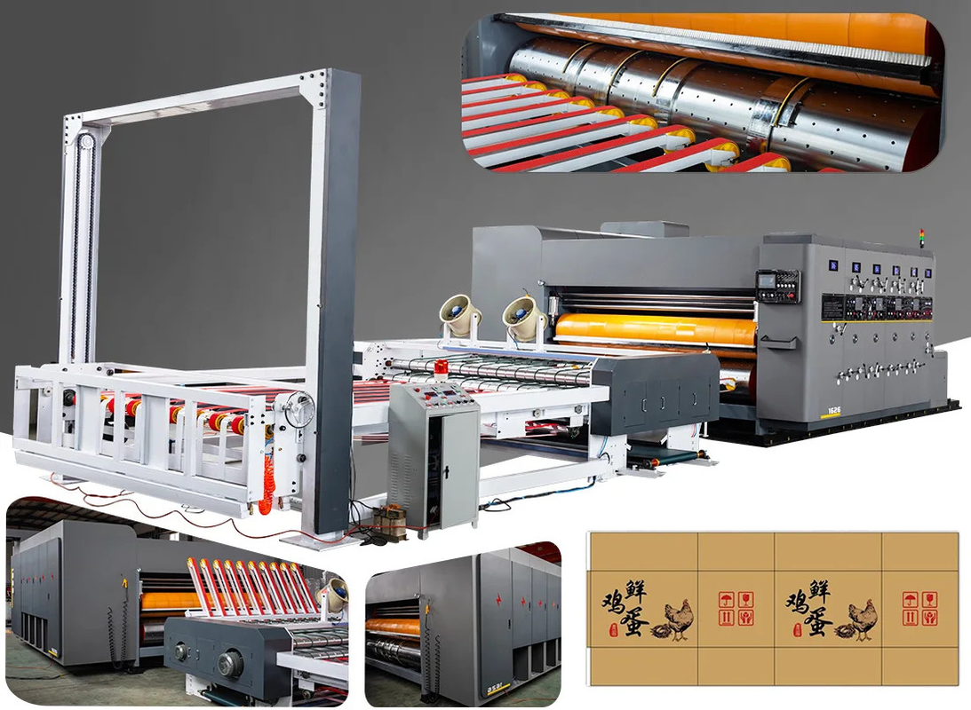 1-5 Colors Flatbed Printer Rotary Die Cutting Machine Automatic Paper Sheet Printer