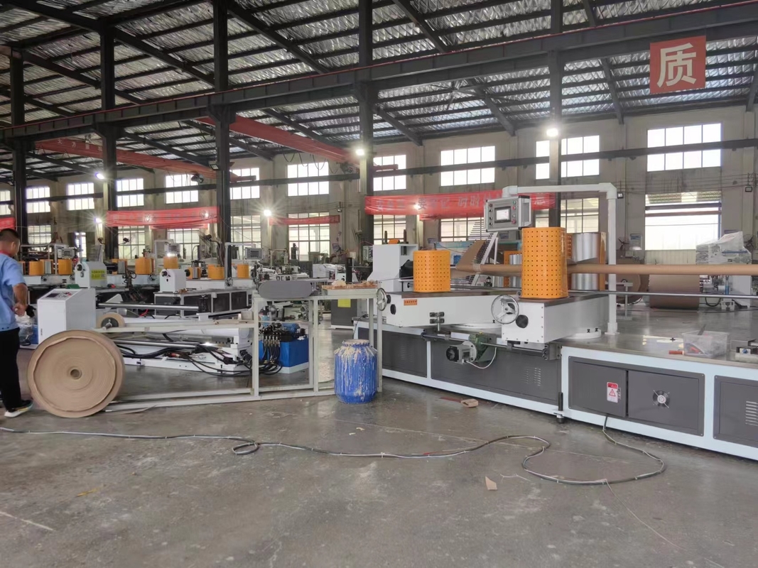 Automatic Spiral Paper Core And Tube Production Line With Online Cutter Spiral Paper Tube Making Machine