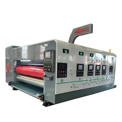 Automatische flexo 4 kleurenprinter slotter die cutter golfplatenmachine
