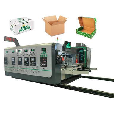 Volledig automatisch 4 kleuren golfgroot Flexo Printing Carton Box golfgroot doos maken Machine Carton Printer Slotter Die Cutter