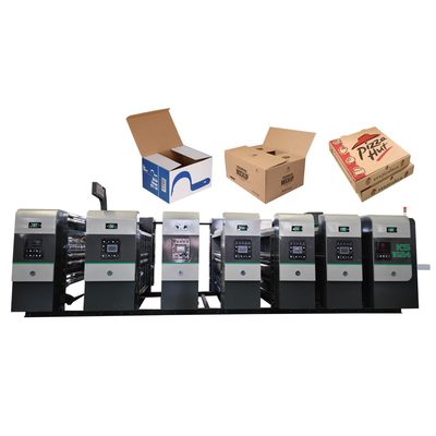 Machinerie voor de vervaardiging van gegolfde kartonnen onder drukmachine 4 kleur onderdruk slotter die cutter