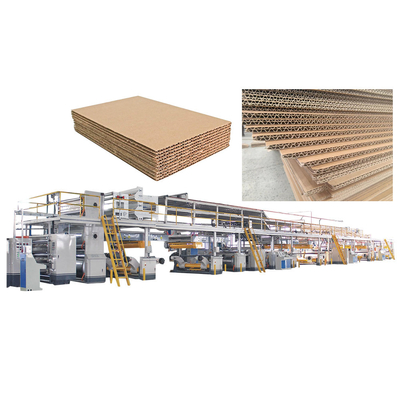 Volledig automatische 3 5 7 Ply Gekrompen Karton Karton Productie Lijn Automatische 5 laag Gekrompen Karton Doos Fabriek