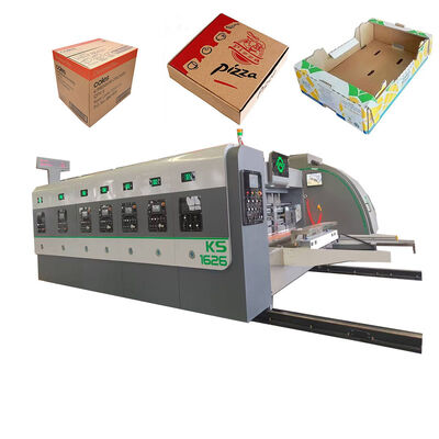 Flexo-druk- en stansmachine automatische golfkartonnen fruit-pizza-doos print-stansmachine